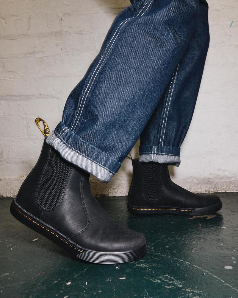 Dr Martens Makela Lær Vanlige Chelsea Støvler Dame Svarte | Norge 643ZUT